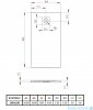 Radaway Kyntos F brodzik 160x100cm antracyt HKF160100-64